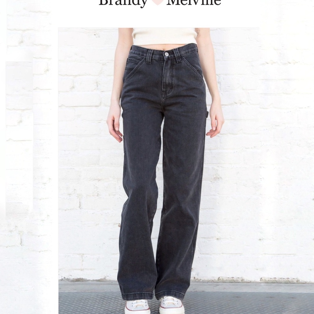 Brandy Melville cargo style jeans (black)
